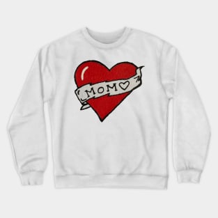 Tattoo style mom in heart Crewneck Sweatshirt